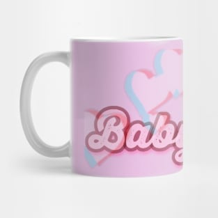 Babydoll with hearts calligraphy Mug